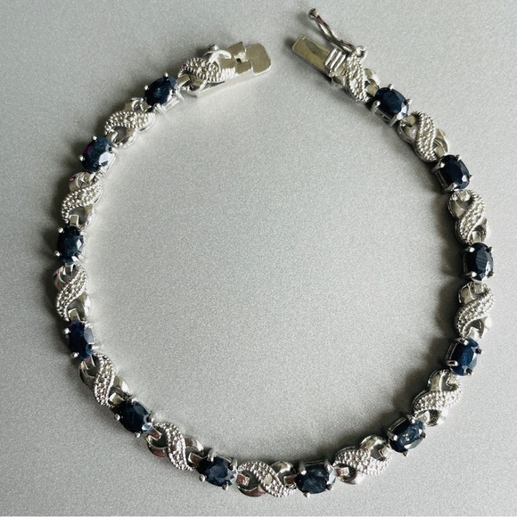 Sterling Silver Tennis Bracelets with Natural Gemstones ‼️ ASK FOR PRICE… - Picture 6 of 17
